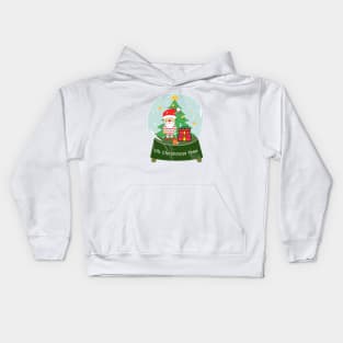 OH Christmas Tree Santa Claus Snowglobe Kids Hoodie